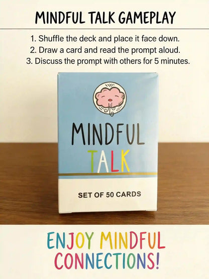Family Conversation Card Game 50 Prompt Cards for All Ages