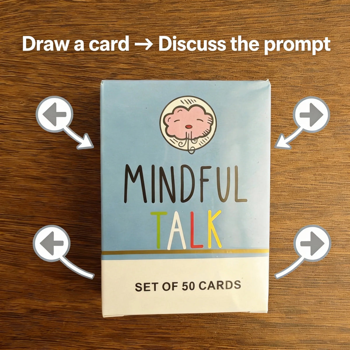 Family Conversation Card Game 50 Prompt Cards for All Ages