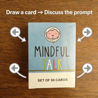 Family Conversation Card Game 50 Prompt Cards for All Ages