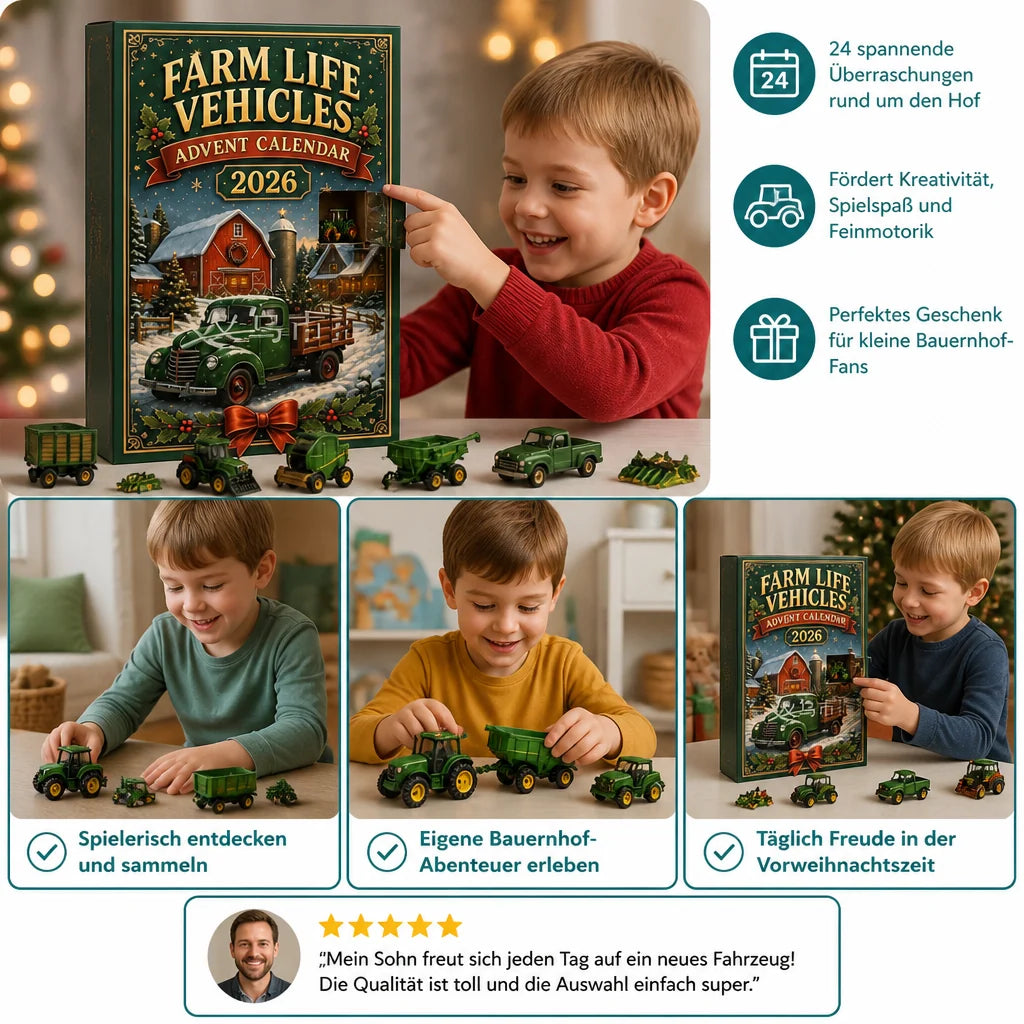 Farm Vehicle Advent Calendar 24 Daily Surprises