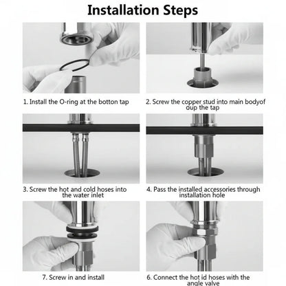 Faucet Attachment Stainless Steel 360° Swivel Spray Function