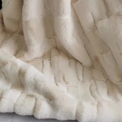 Faux Fur Blanket Double-Layer Ultra-Soft & Machine Washable
