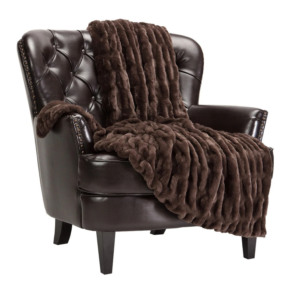 Faux Fur Blanket Reversible Plush & Breathable Fleece