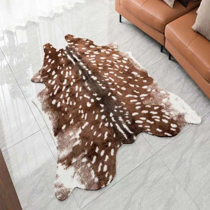 Faux Fur Rug Low-Pile Microfiber Machine Washable