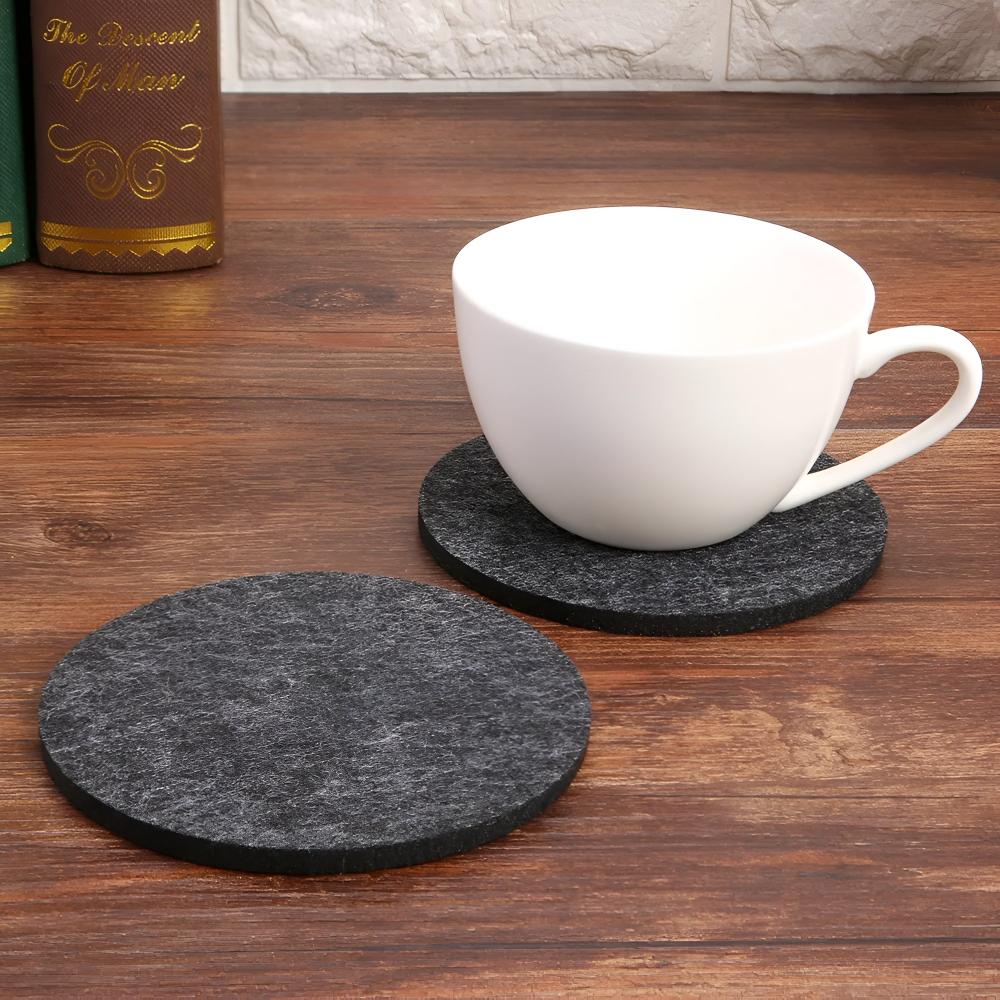 Felt Coaster Set Round Absorbent Set of 10