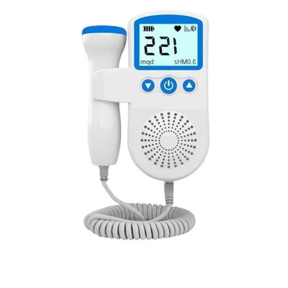 Fetal Heart Monitor Backlit Display Battery Powered With Speaker
