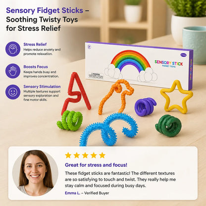 Fidget Toy Flexible Twisting Sticks Portable Design
