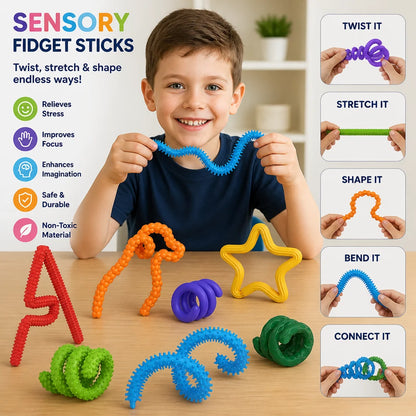 Fidget Toy Flexible Twisting Sticks Portable Design