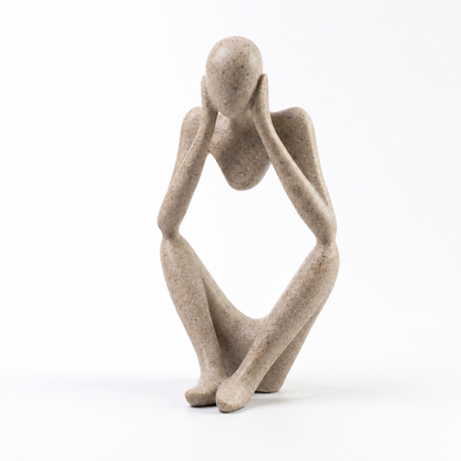Figurine Abstract Thinker Sand Beige Matte