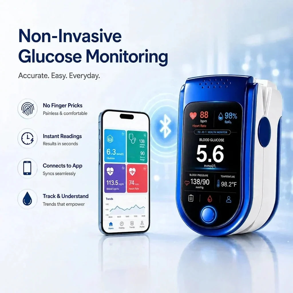 Fingertip Pulse Oximeter Clear Digital Display