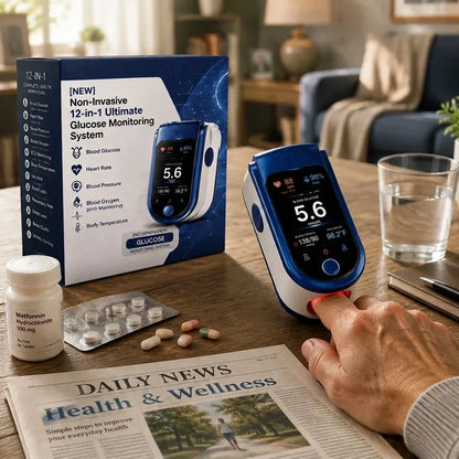 Fingertip Pulse Oximeter Clear Digital Display