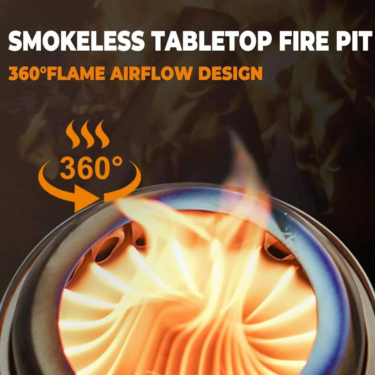 Fire Bowl Portable Elevated Stand Heat-Resistant Metal