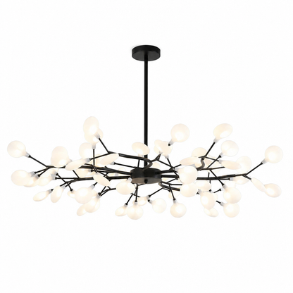 Firefly-Inspired Black Metal & Acrylic Ceiling Chandelier (G4 Bulbs Included)