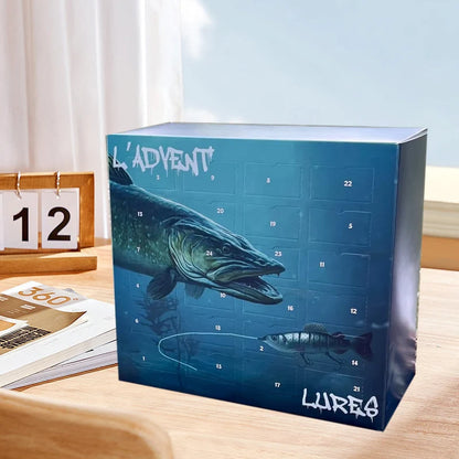 Fishing Lure Advent Calendar 24-Piece Pre-Rigged Set