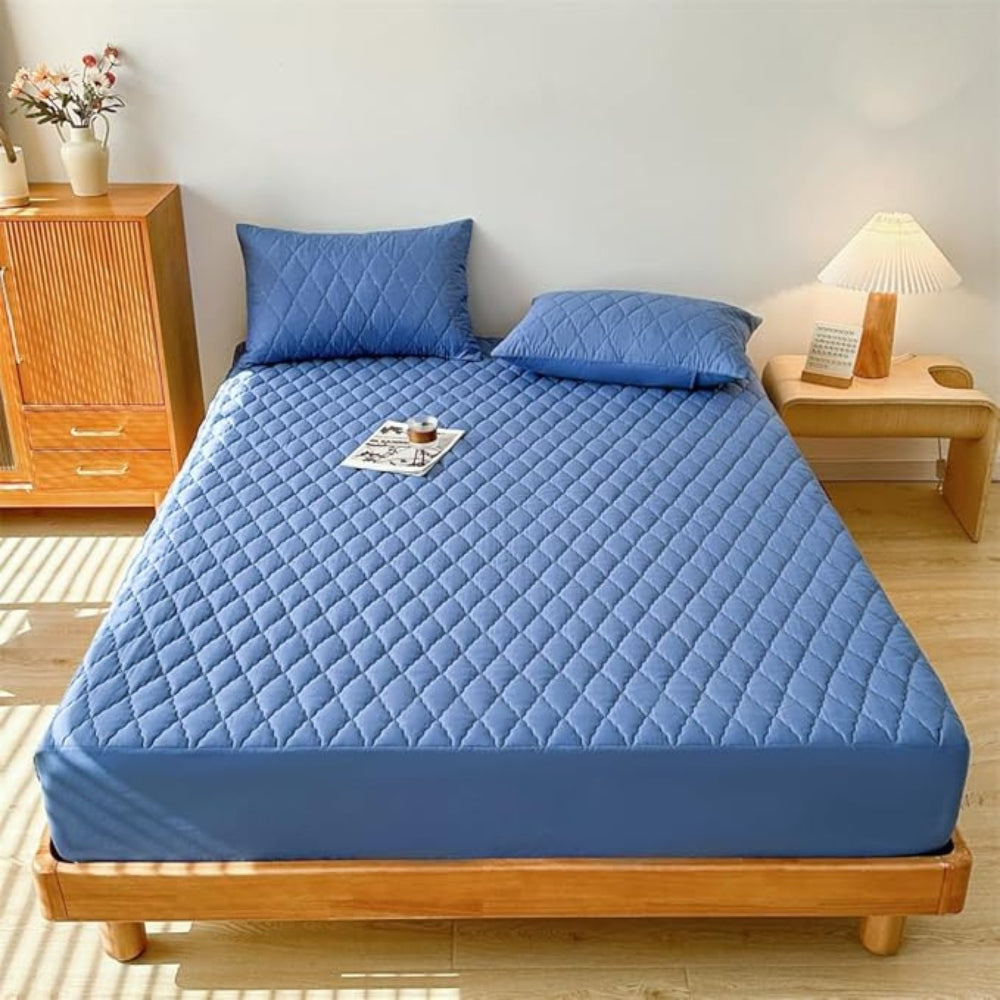 Fitted Sheet Set Waterproof Sanded Finish & Deep Pockets