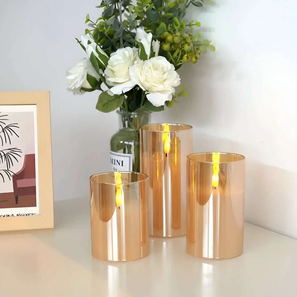 Flameless Candle 3D LED Flame Remote & Timer