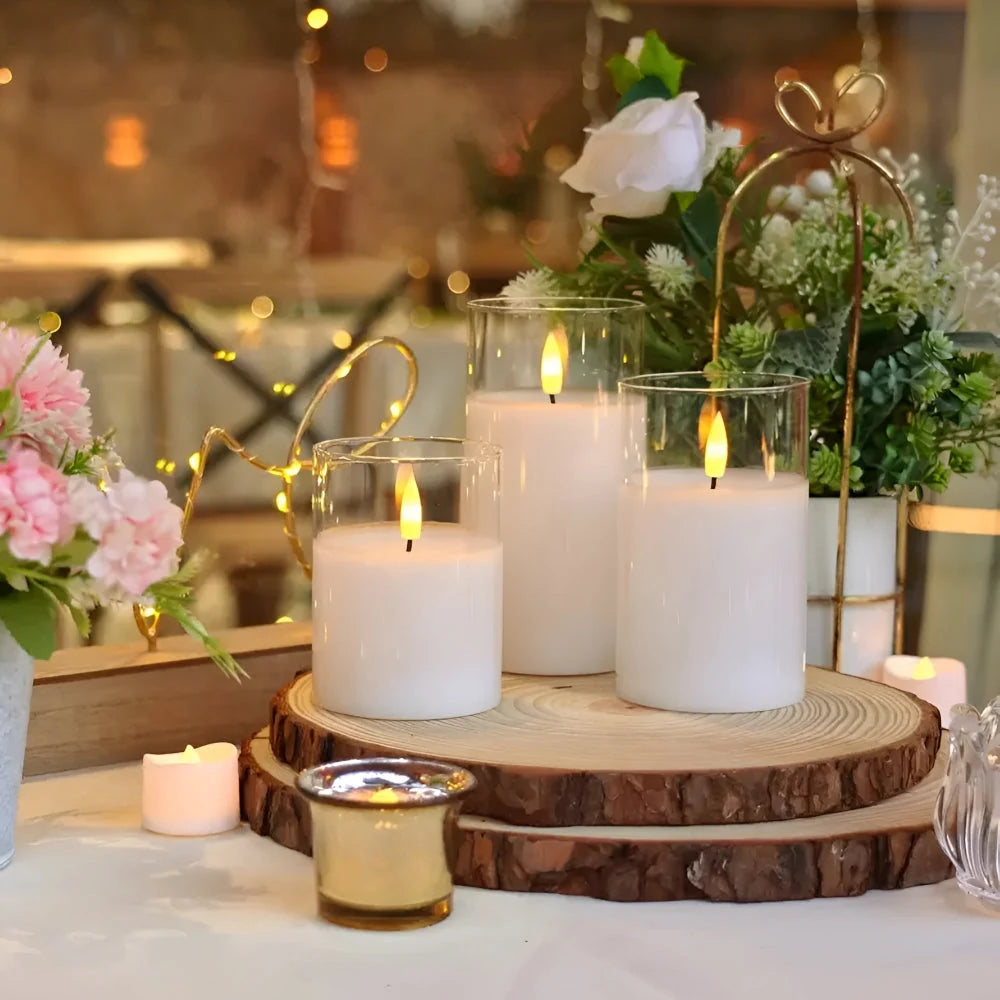 Flameless Candle 3D LED Flame Remote & Timer