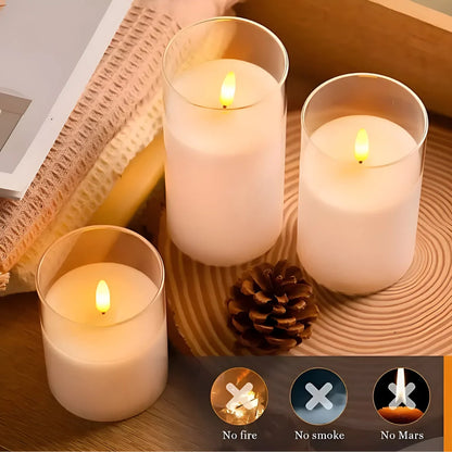 Flameless Candle 3D LED Flame Remote & Timer