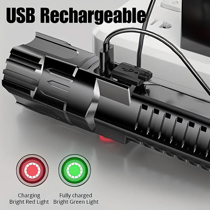 Flashlight Set Aluminum USB Rechargeable Set of 2