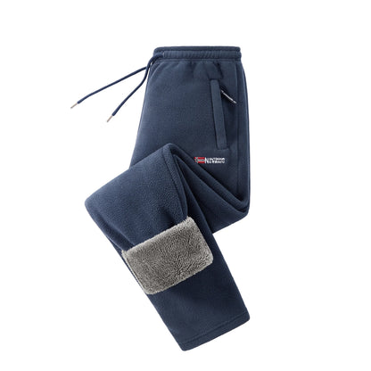 Fleece Joggers Teddy Lined Zipper Pockets