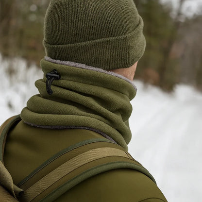 Fleece Neck Warmer Adjustable Drawstring Breathable Polyester Fleece