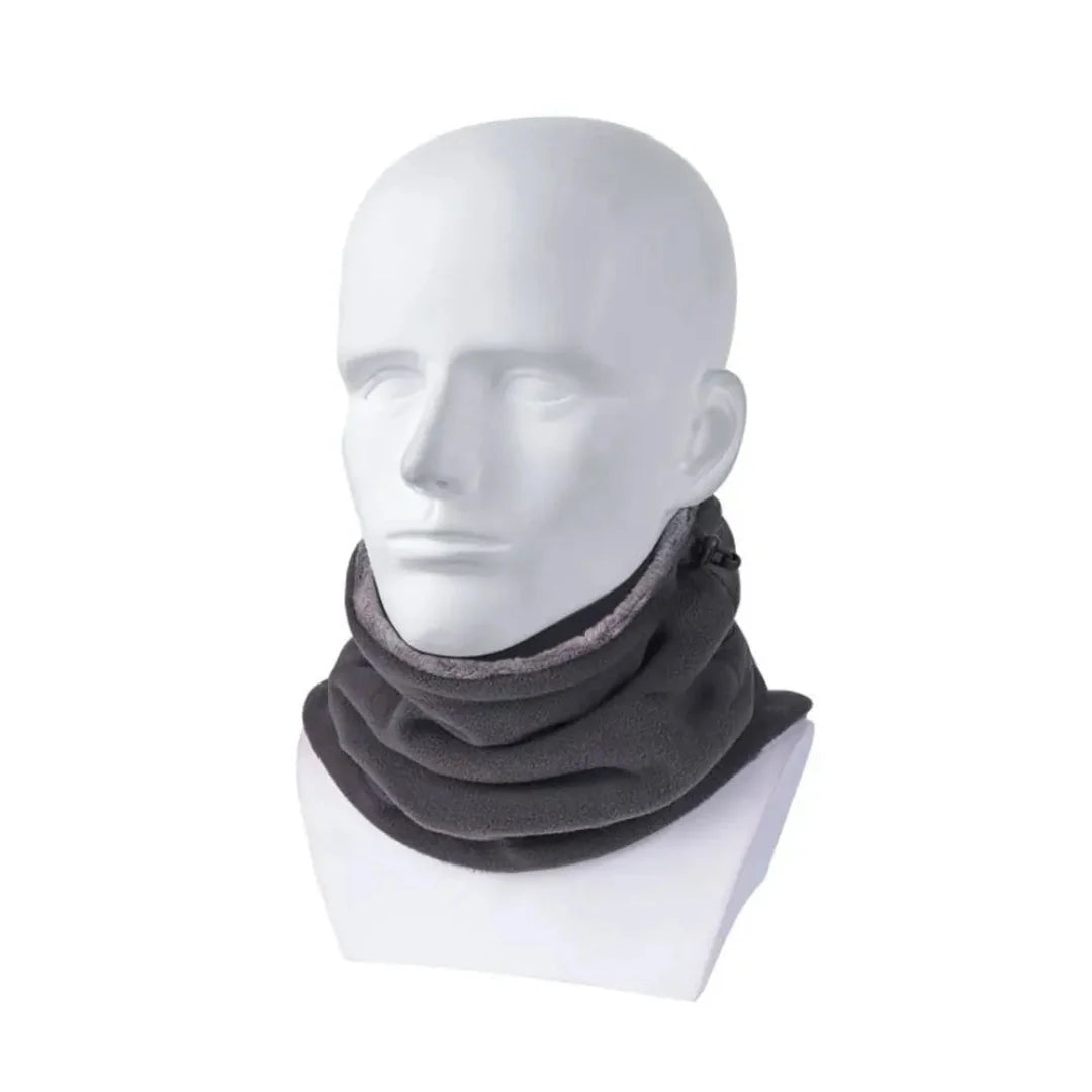Fleece Neck Warmer Adjustable Drawstring Breathable Polyester Fleece