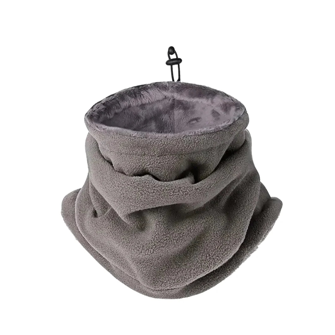 Fleece Neck Warmer Adjustable Drawstring Breathable Polyester Fleece
