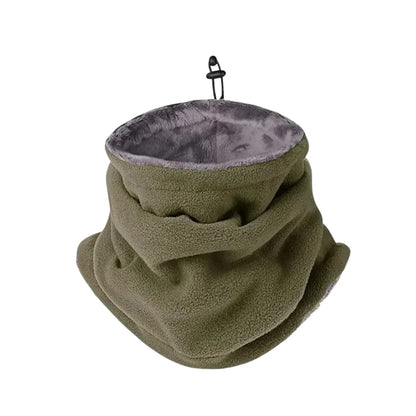 Fleece Neck Warmer Adjustable Drawstring Breathable Polyester Fleece