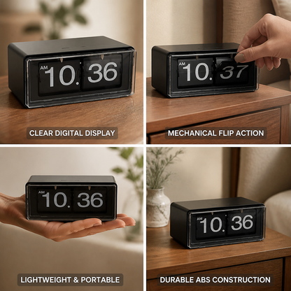 Flip Clock Retro Mechanical Digital Display