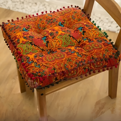 Floor Cushion Bohemian Embroidered Thick Cushioning & Durable Fabric
