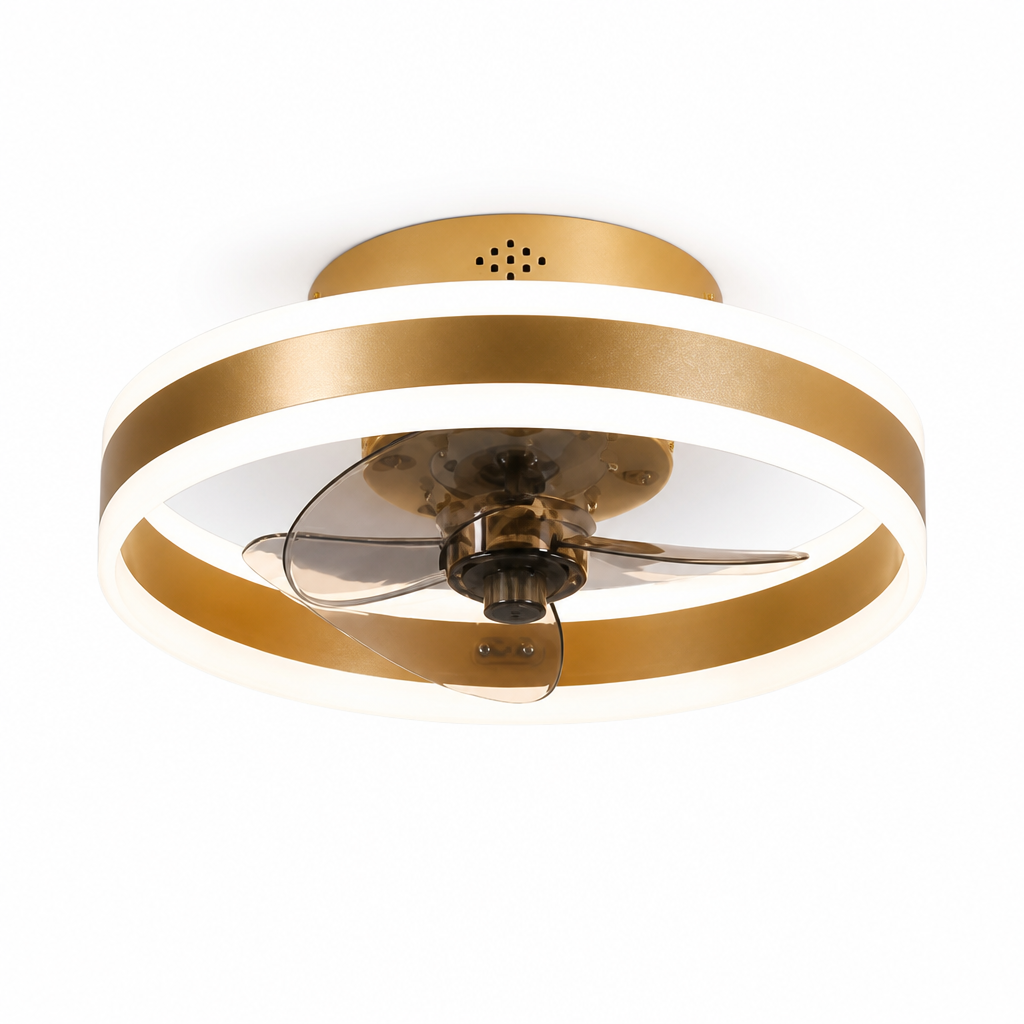 Flush Mount Ceiling Fan Dimmable LED Energy-Efficient