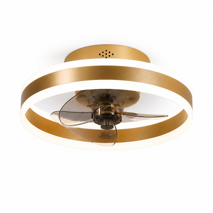 Flush Mount Ceiling Fan Dimmable LED Energy-Efficient