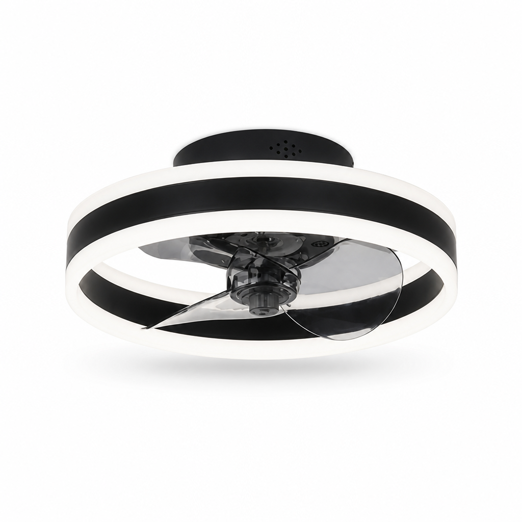 Flush Mount Ceiling Fan Dimmable LED Energy-Efficient