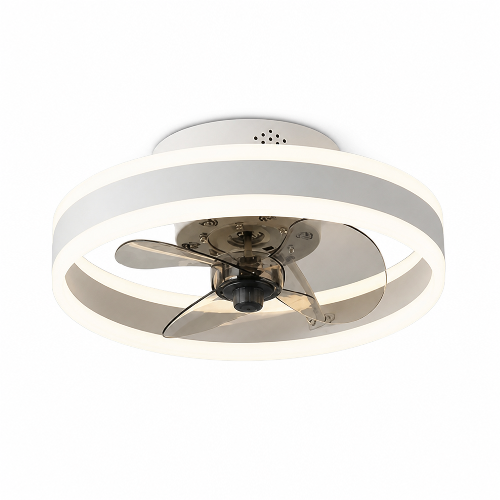 Flush Mount Ceiling Fan Dimmable LED Energy-Efficient