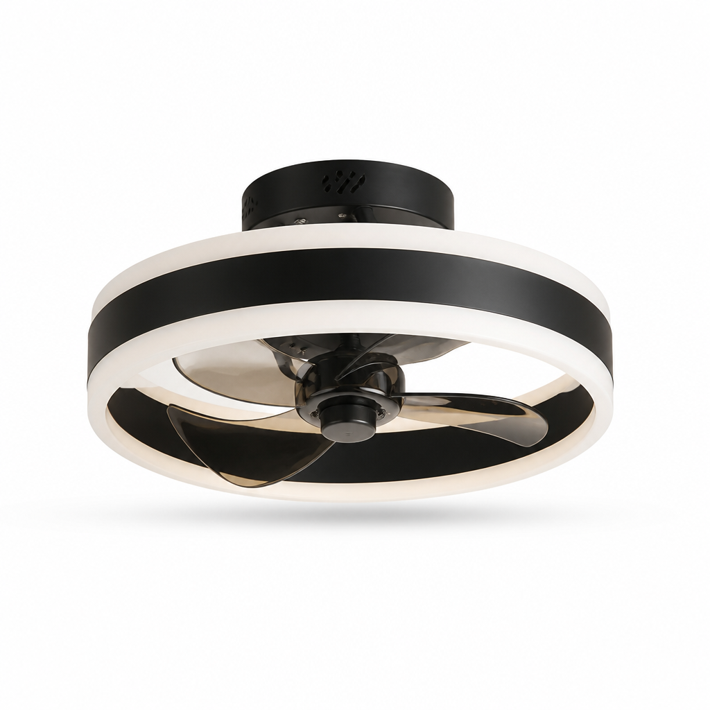 Flush Mount Ceiling Fan Dimmable LED Energy-Efficient