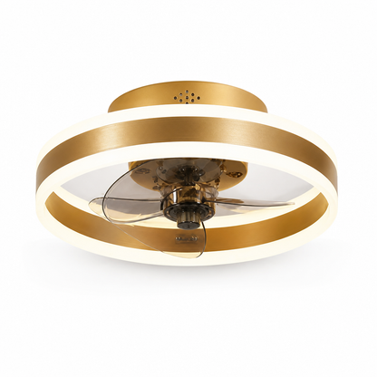 Flush Mount Ceiling Fan Dimmable LED Energy-Efficient