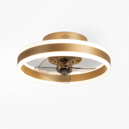 Flush Mount Ceiling Fan Dimmable LED Energy-Efficient