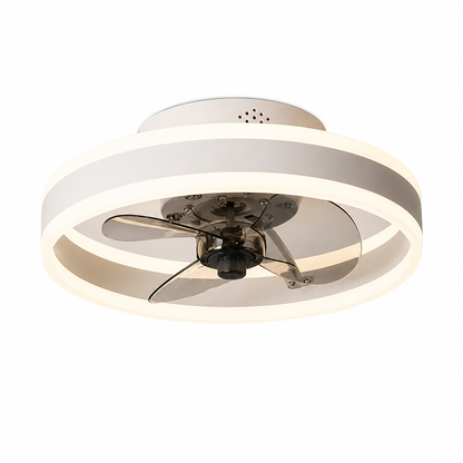 Flush Mount Ceiling Fan Dimmable LED Energy-Efficient