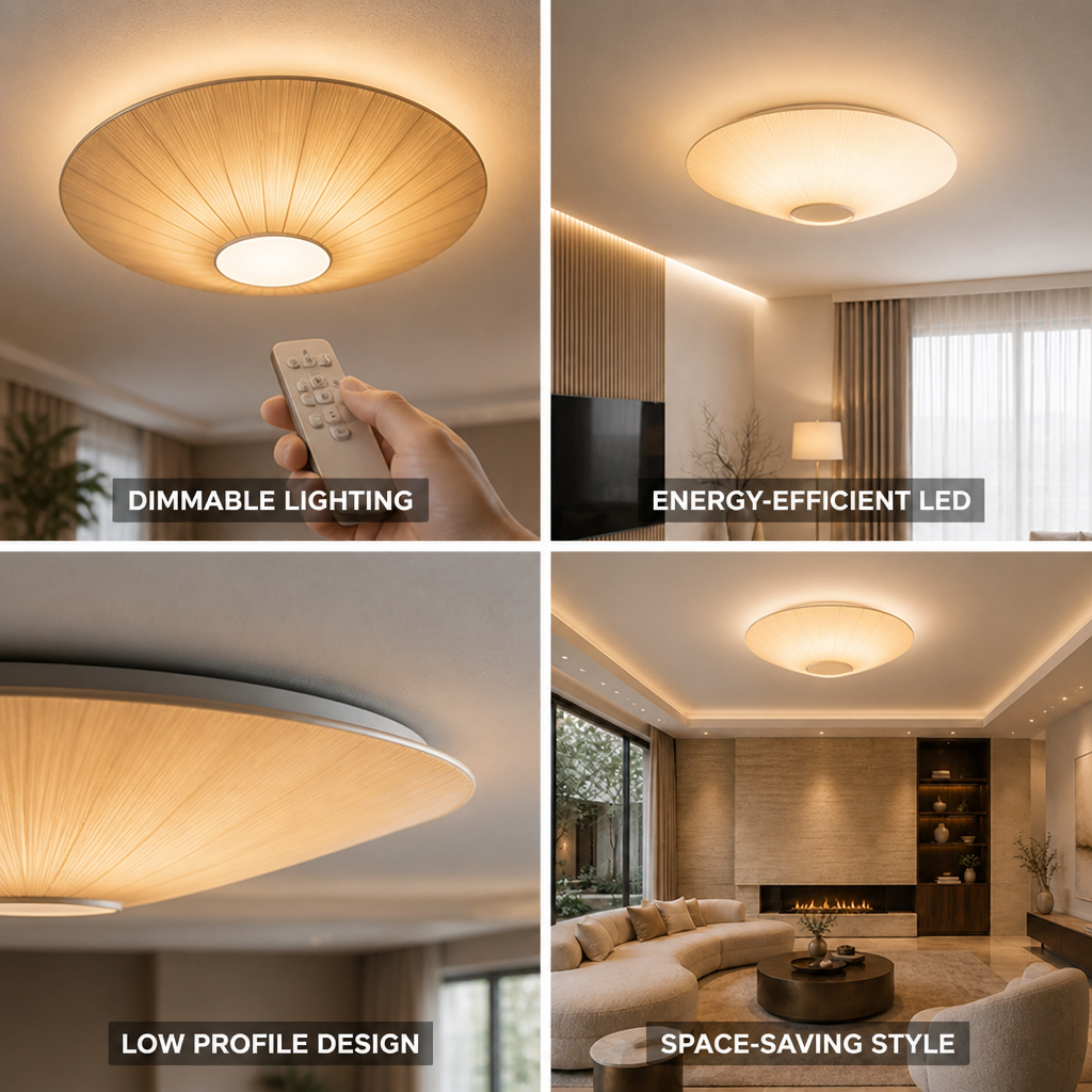 Flush Mount Ceiling Light Dimmable LED Low Profile
