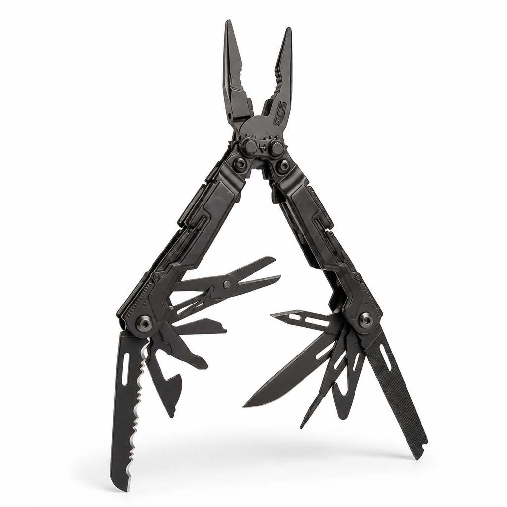 Folding Multi-Tool Needle-Nose Pliers & Wire Cutter 18 Tools