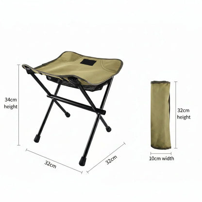 Folding Stool Lightweight Aluminum Frame 220 lb Capacity