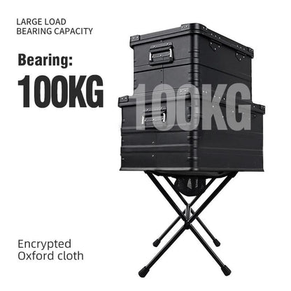 Folding Stool Lightweight Aluminum Frame 220 lb Capacity