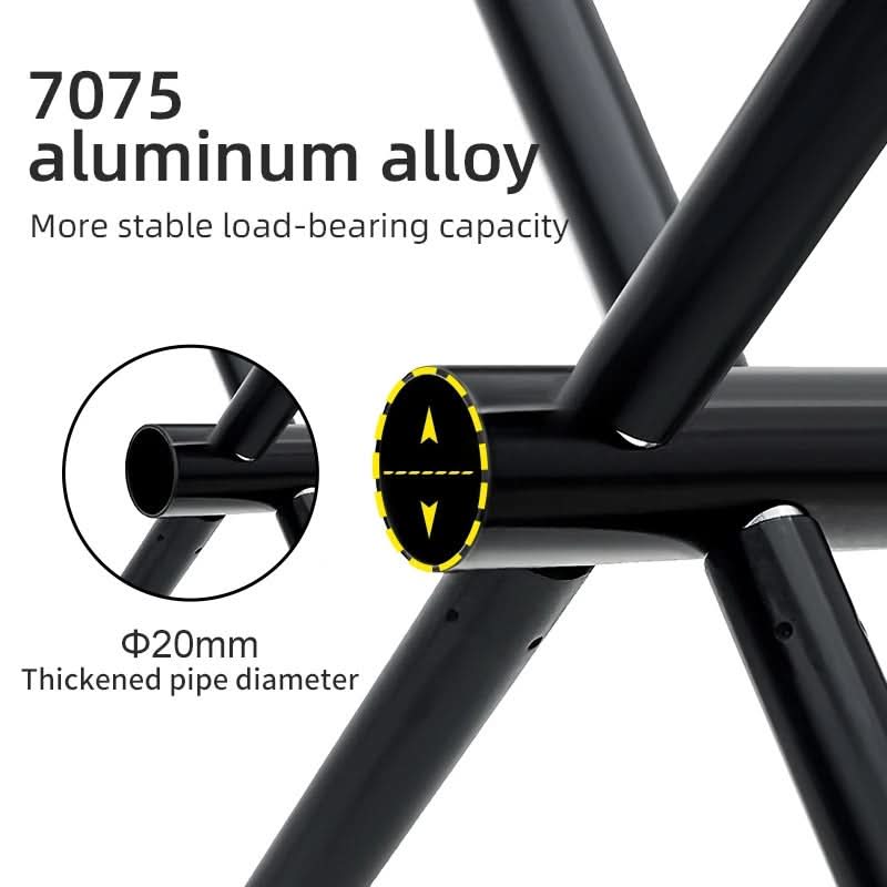 Folding Stool Lightweight Aluminum Frame 220 lb Capacity