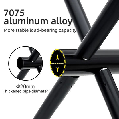 Folding Stool Lightweight Aluminum Frame 220 lb Capacity