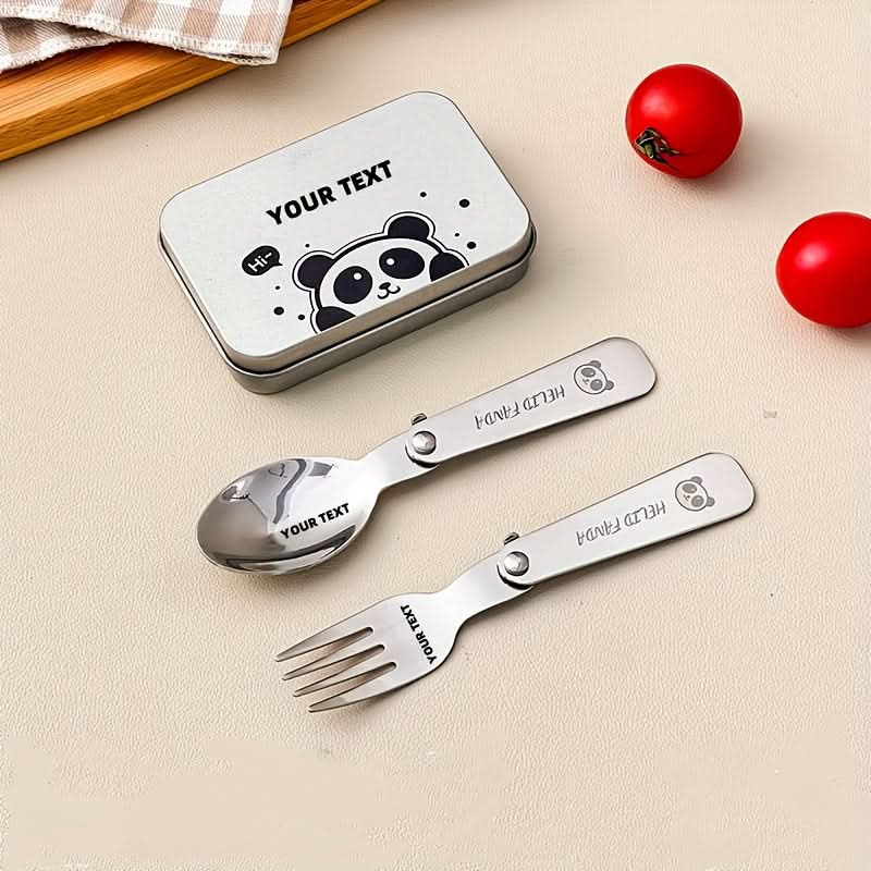Fork & Spoon Set Foldable 304 Stainless Steel