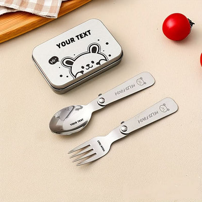 Fork & Spoon Set Foldable 304 Stainless Steel