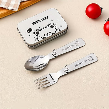 Fork & Spoon Set Foldable 304 Stainless Steel