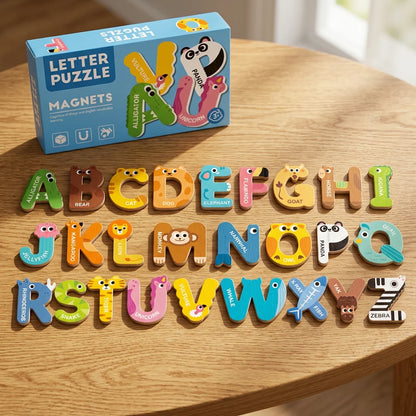 Fridge Magnets Animal-Themed Alphabet & Numbers Learning Set