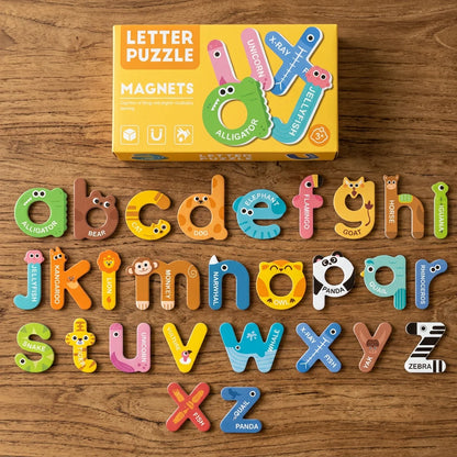 Fridge Magnets Animal-Themed Alphabet & Numbers Learning Set