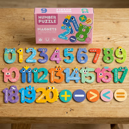 Fridge Magnets Animal-Themed Alphabet & Numbers Learning Set
